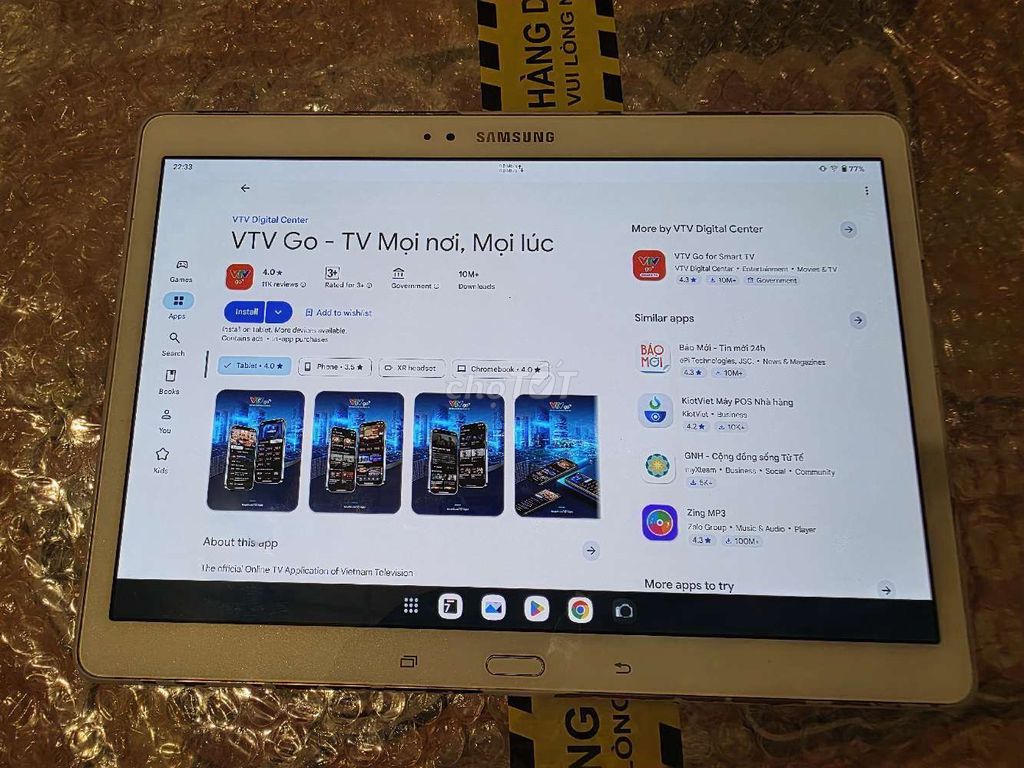 Galaxy Tab S 10.5 Màn AMOLED siêu đẹp, Android 13 . Mua bán Máy tính bảng tại Quận 3 Tp Hồ Chí Minh được đăng bởi Thiện hình 2