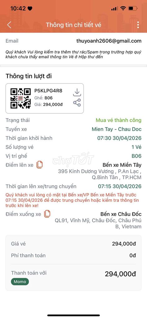 Pass lại vé. Du lịch tại Quận 5 Tp Hồ Chí Minh được đăng bởi Thuý Oanh Nguyễn hình 1
