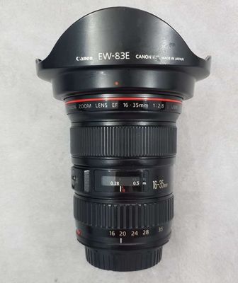 Lens Canon 16-35 f2.8L USM + cáp hood.