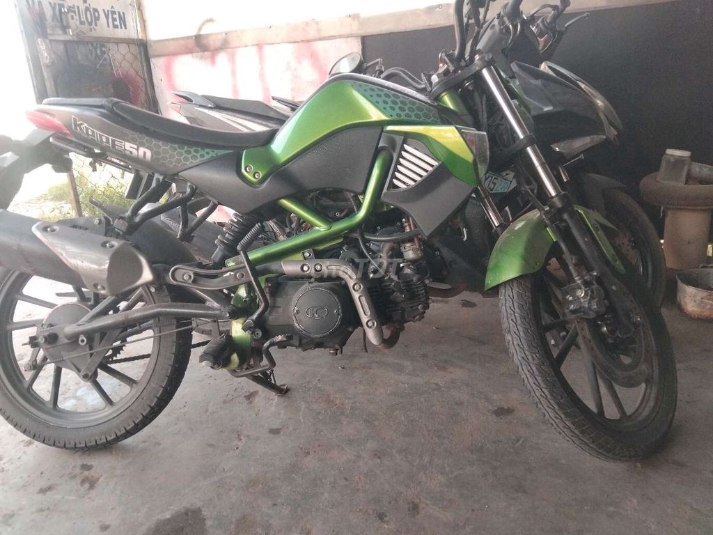 Мопед с ручным сцеплением Kymco K-Pipe 50, зеленый