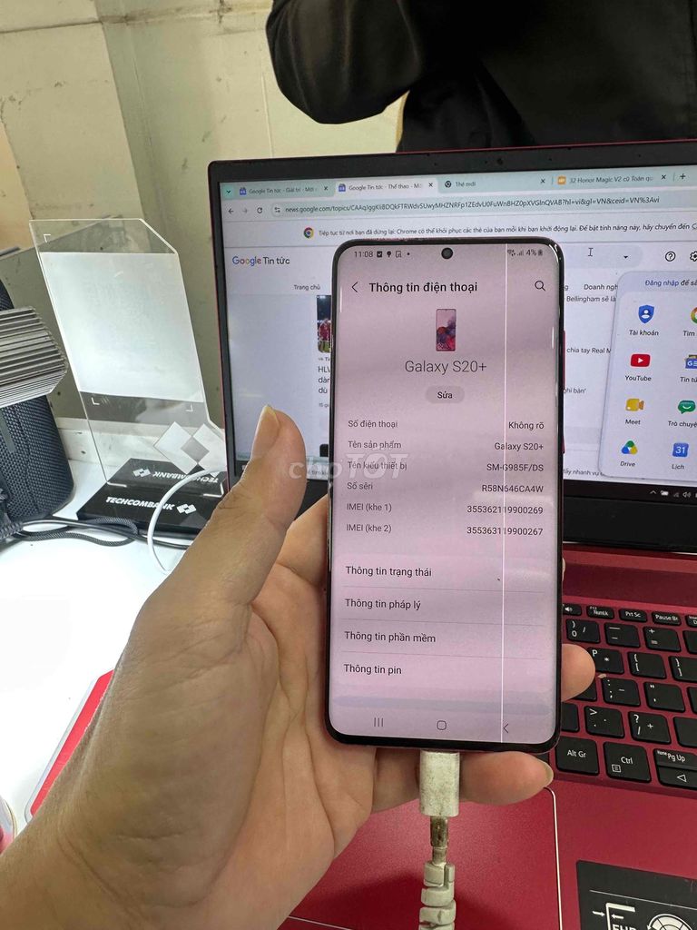 Samsung Galaxy S20+ Đỏ 2 sim. Mua bán Điện thoại tại Quận Phú Nhuận Tp Hồ Chí Minh được đăng bởi HoangAnh 255 hình 1
