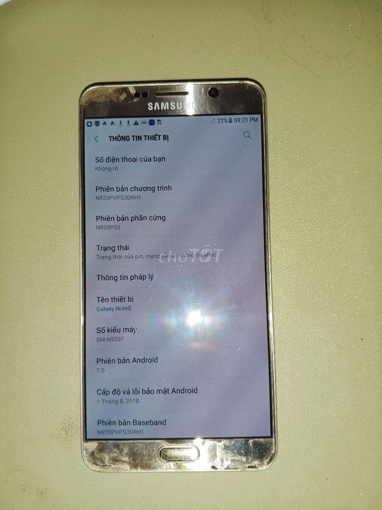 Samsung Galaxy Note 5 32GB Vàng. Mua bán Điện thoại tại Thành phố Thủ Đức Tp Hồ Chí Minh được đăng bởi Thịnh hình 1