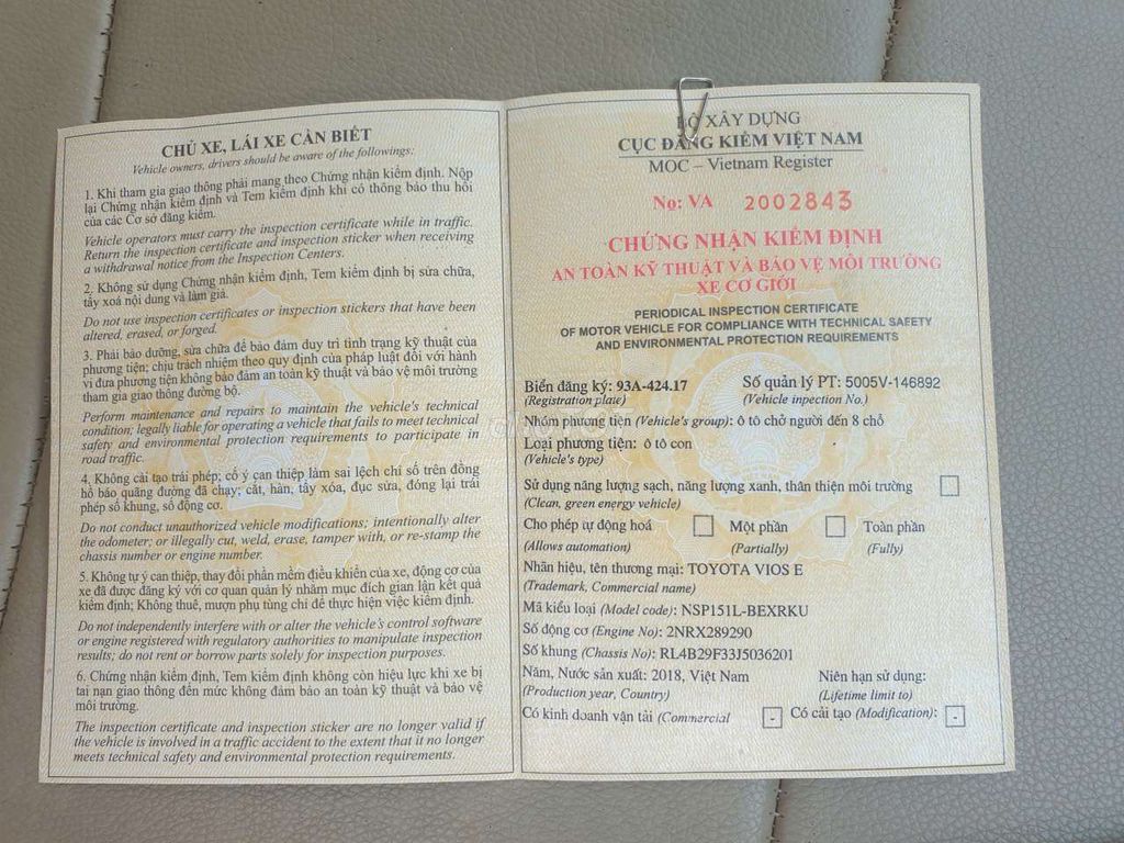 Toyota Vios 2018 Số tự động. Mua bán Ô tô tại Huyện Chơn Thành Bình Phước được đăng bởi Nguyển Ước hình 14