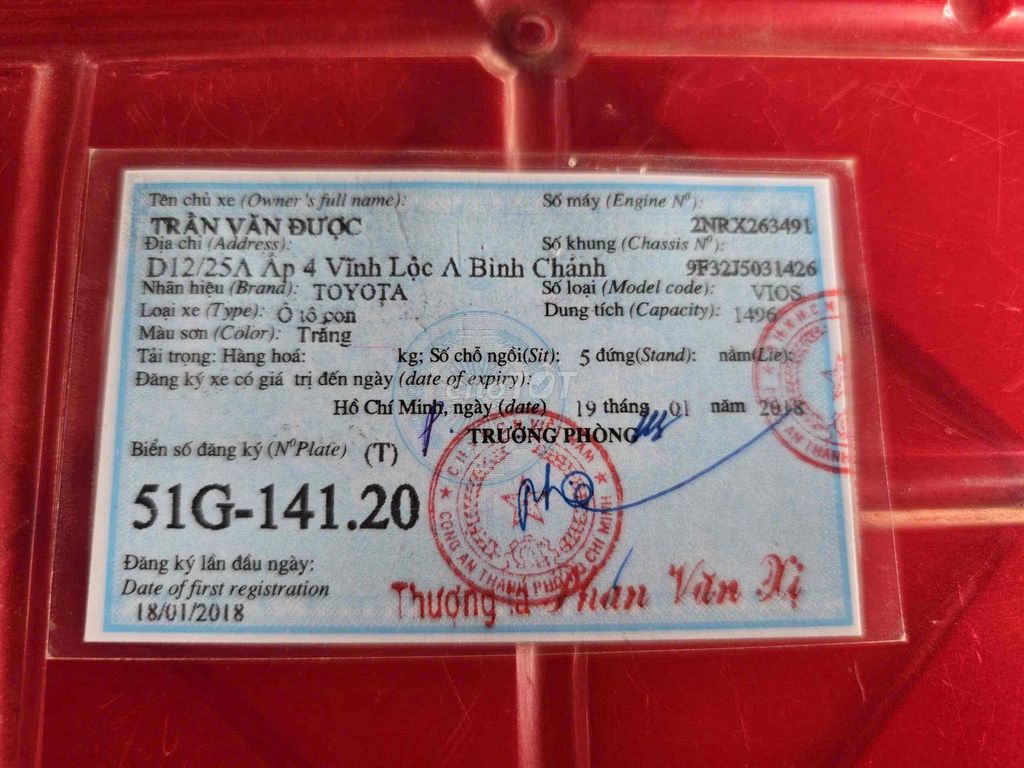 Vios 2018 1.5E mua mới từ đầu. Mua bán Ô tô tại Quận 12 Tp Hồ Chí Minh được đăng bởi Nguyễn Thành hình 10