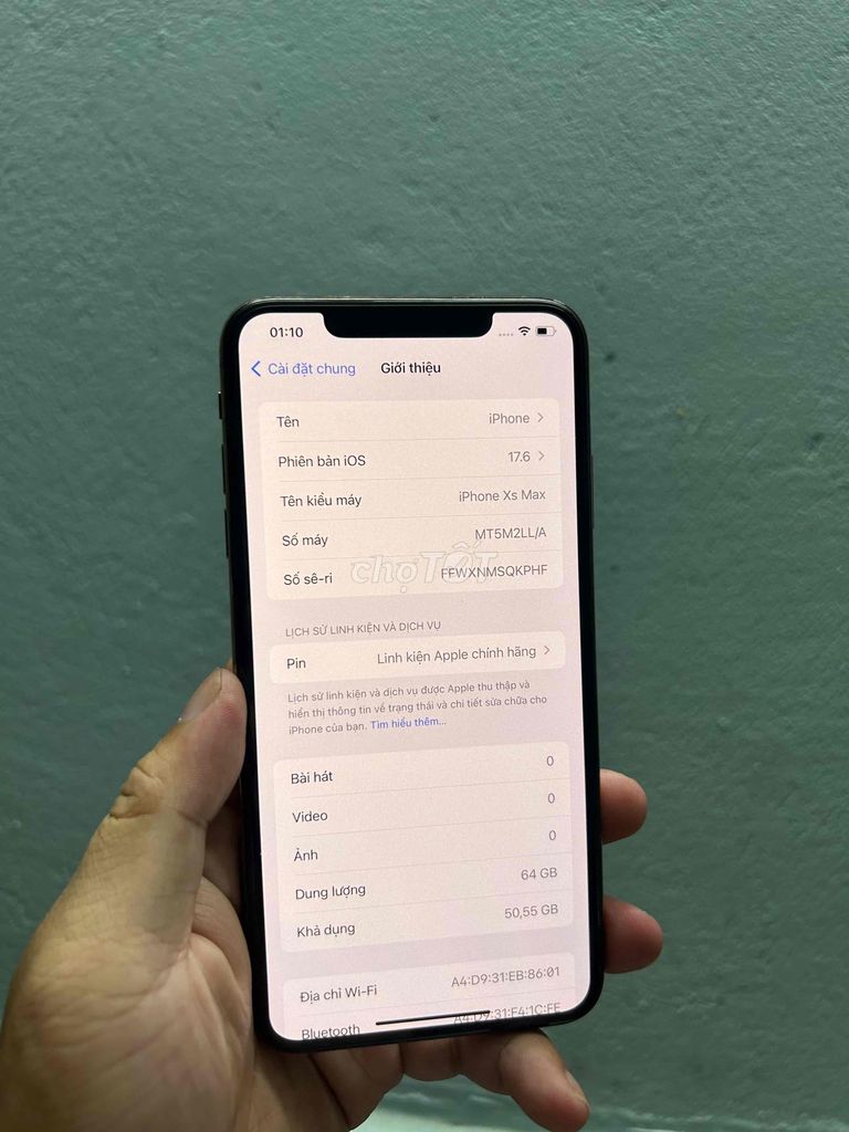 Iphone XSM quốc tế zin full chức năng