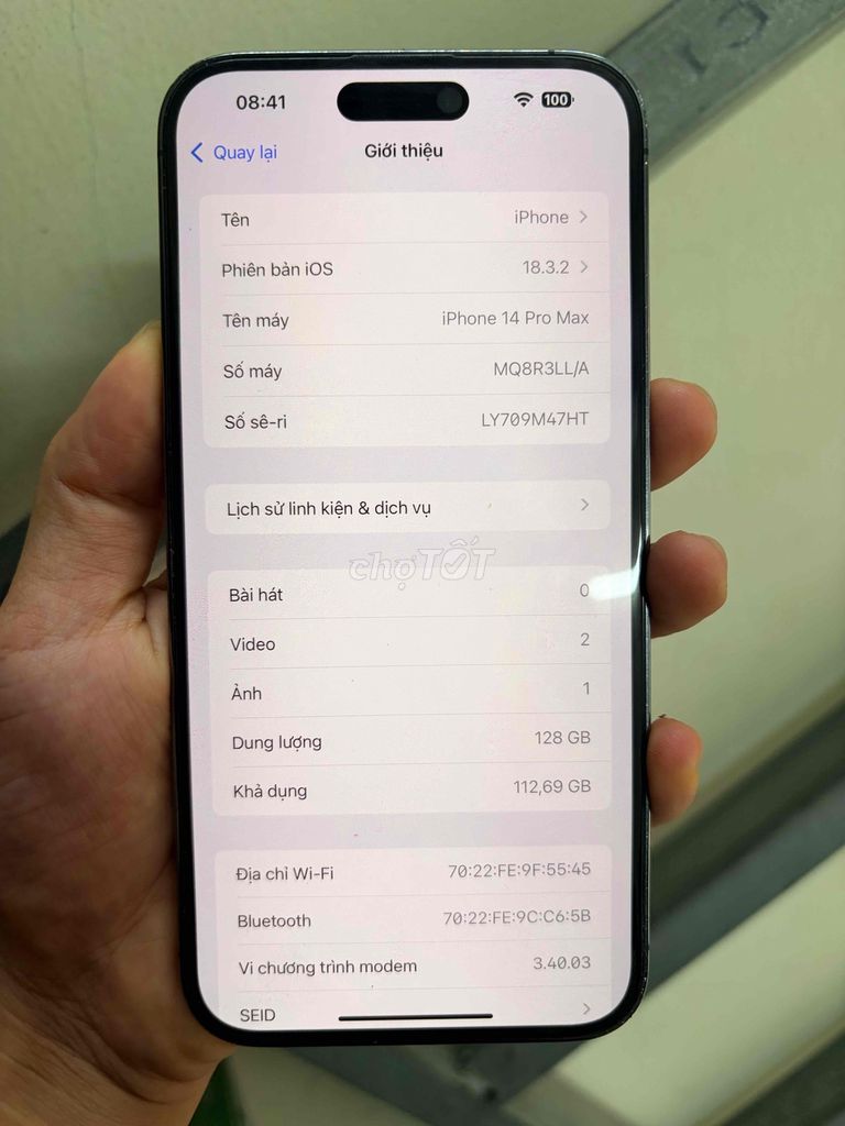 Apple iPhone 14 Pro Max 128GB Tím Đã sử dụng. Mua bán Điện thoại tại Quận Tây Hồ Hà Nội được đăng bởi Hoàng Ngọc Tuấn hình 1