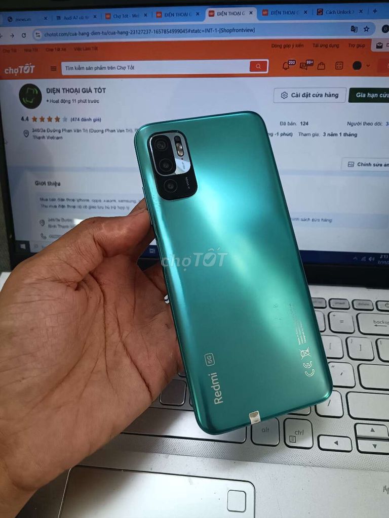 REDMI NOTE 10 5G 8GB.128GB PIN 5000 DIMENSITY 700. Mua bán Điện thoại tại Quận Bình Thạnh Tp Hồ Chí Minh được đăng bởi Dân Mobile hình 1