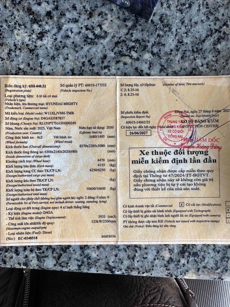 cần bán 1 cặp Huydai 110xl mới mua 3 tháng. Mua bán Xe tải, xe ben tại Thành phố Vĩnh Long Vĩnh Long được đăng bởi trần dũng  hình 3