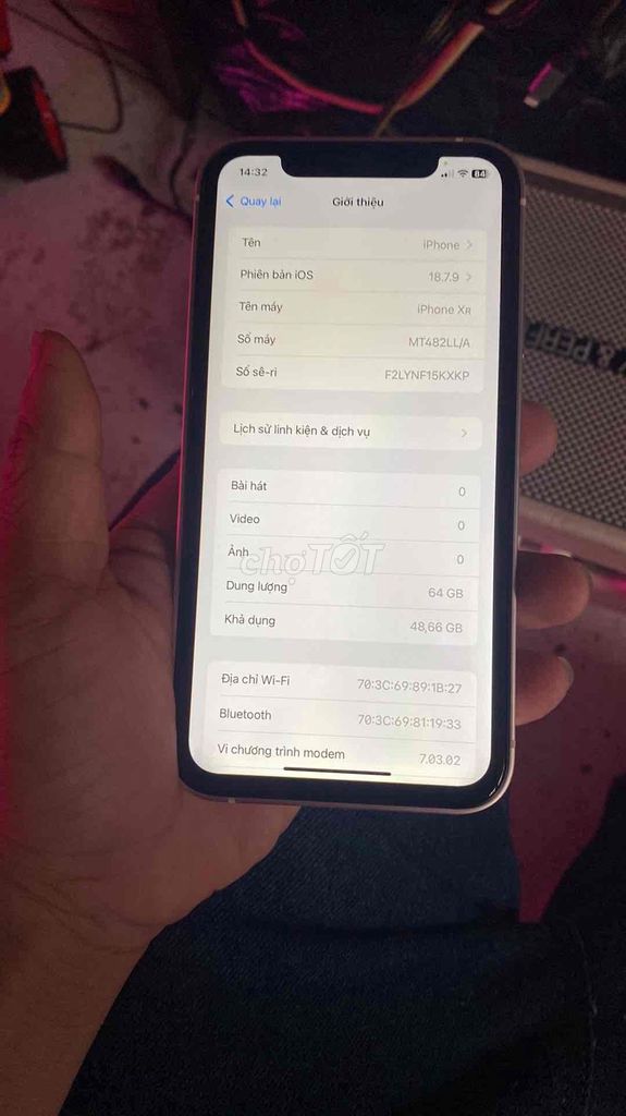 Apple iPhone XR 64GB Trắng Like New. Mua bán Điện thoại tại Quận 6 Tp Hồ Chí Minh được đăng bởi CHI CHỊU CHƠI  hình 1