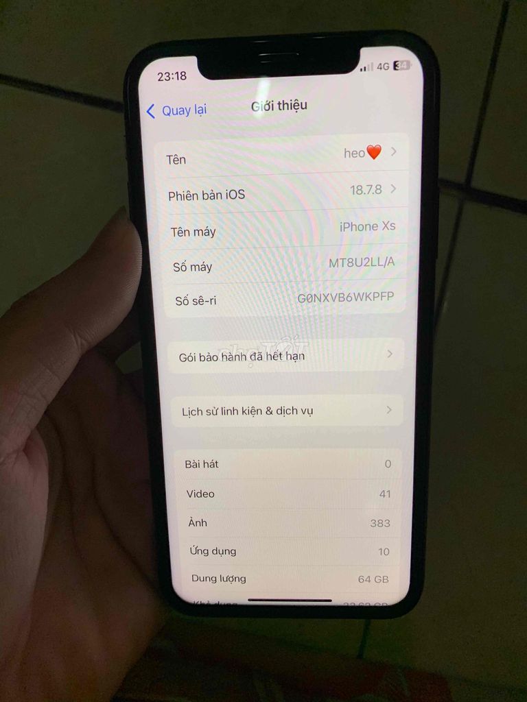 Apple iPhone XS Đen. Mua bán Điện thoại tại Quận Long Biên Hà Nội được đăng bởi Đặng Văn Sơn hình 1