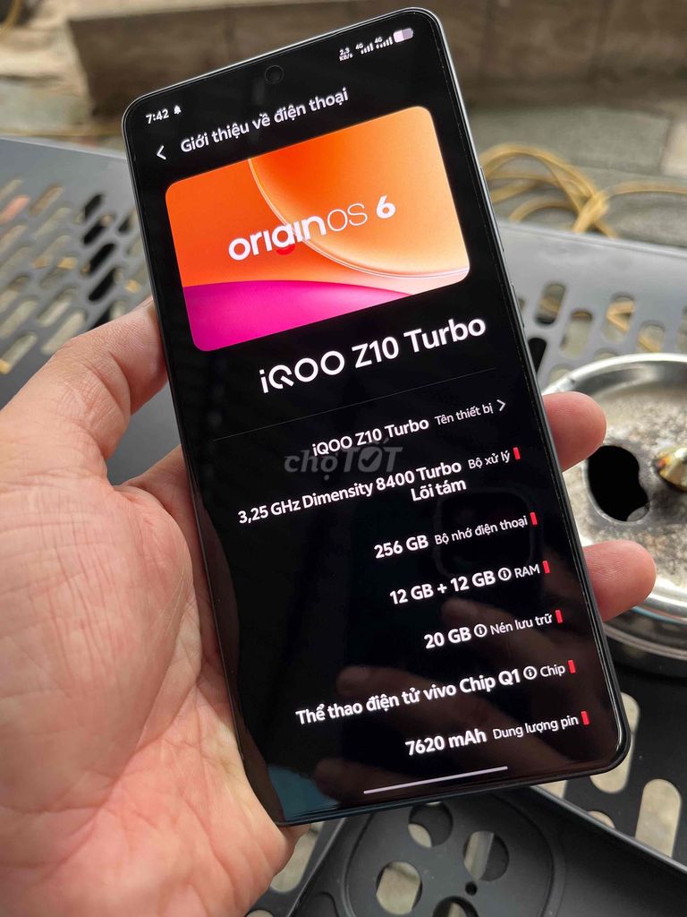 iQOO Z10 Turbo 256GB Đen. Mua bán Điện thoại tại Huyện Chợ Lách Bến Tre được đăng bởi HOÀNG PHÚC hình 1