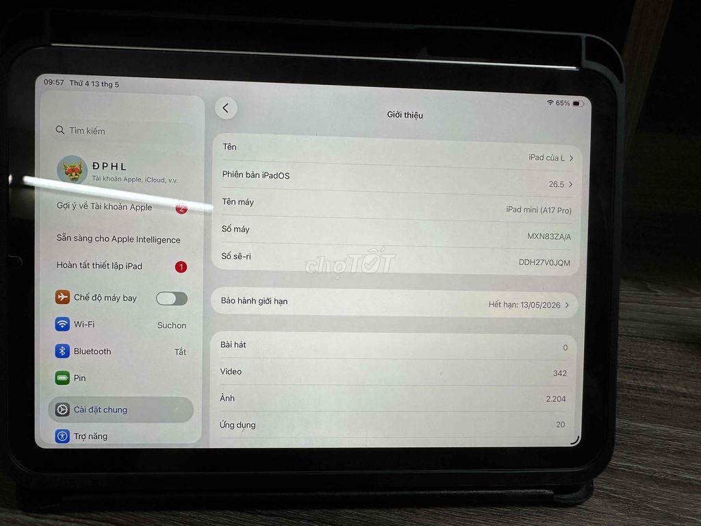 Apple iPad mini (A17 Pro)Đã sử dụng. Mua bán Máy tính bảng tại Quận Ngũ Hành Sơn Đà Nẵng được đăng bởi susu hình 1