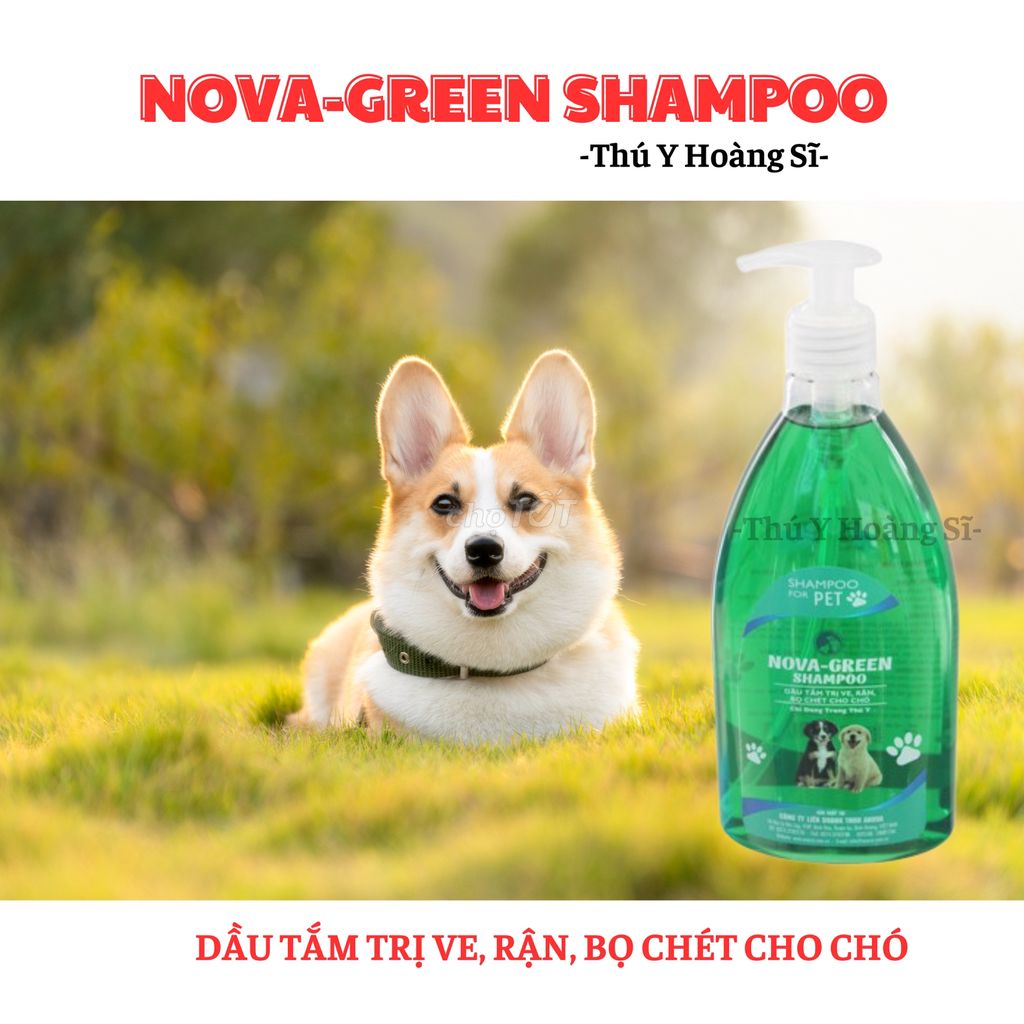 Nova Green shampoo dầu tắm xử lí ve, rận, bọ chét