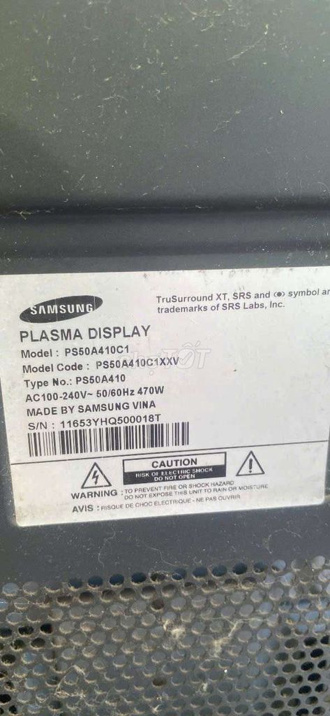 Tivi Plasma Samsung PS50A410C1. Mua bán Tivi, Âm thanh tại Quận Cẩm Lệ Đà Nẵng được đăng bởi Nguyen thanh ngoc hình 1