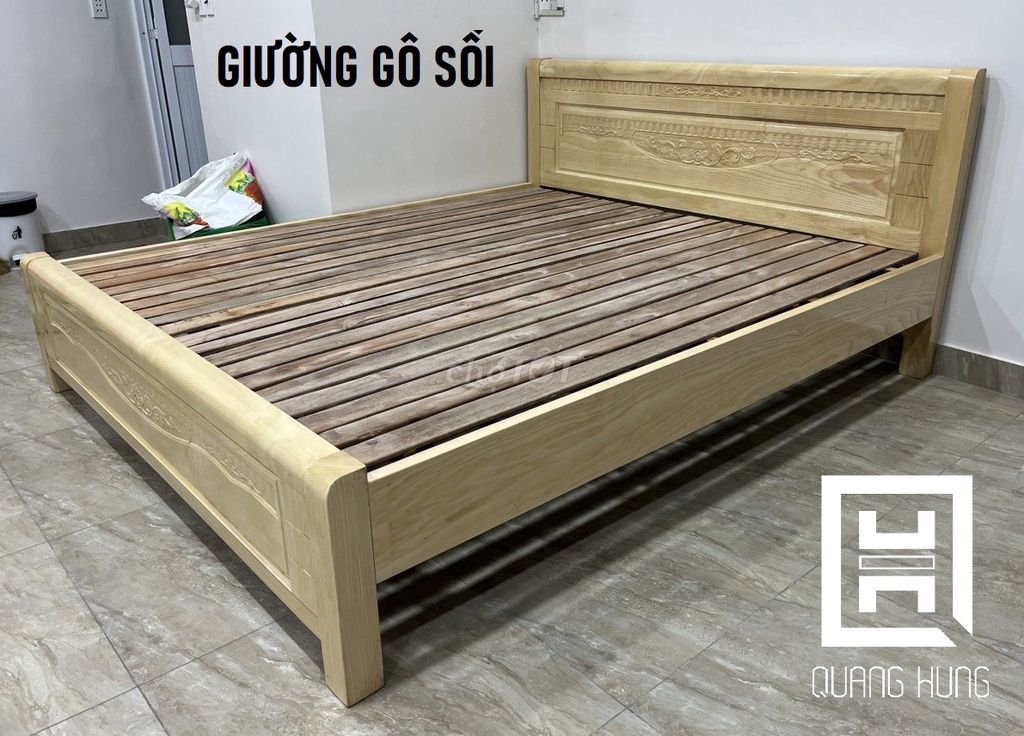 GIƯỜNG GỖ SỒI=GIƯỜNG GỖ_GIƯỜNG GỖ$GIƯỜNG GỖ SỒI$$$. Mua bán Giường, chăn ga gối nệm tại Quận 3 Tp Hồ Chí Minh được đăng bởi NỘI THẤT NHÀ XINH hình 1