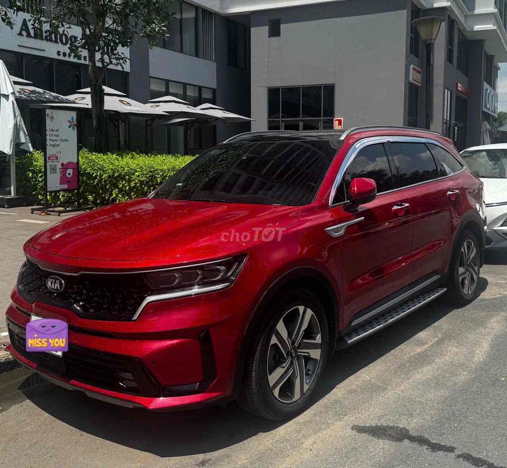 6-местный автомобиль Kia Sorento Signature 2021, красный, 61 000 км