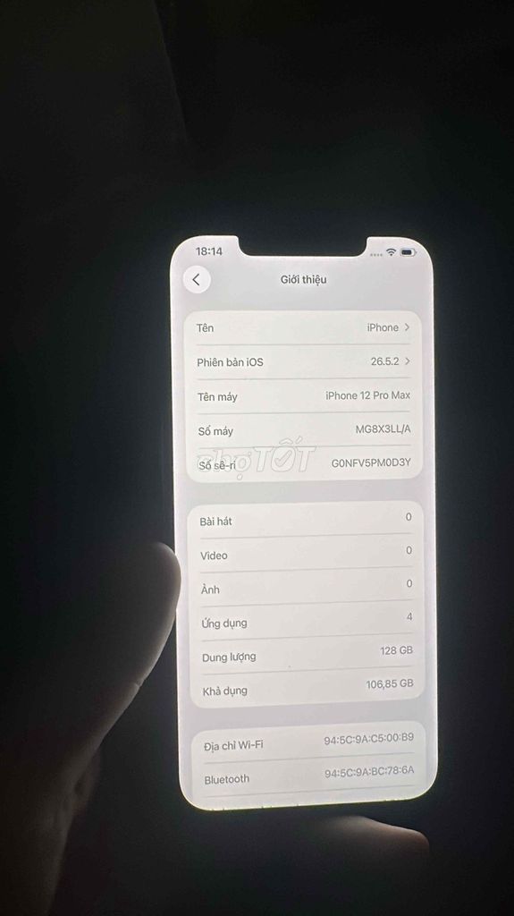 Apple iPhone 12 Pro Max 128GB Mỹ 81%. Mua bán Điện thoại tại Huyện Thanh Liêm Hà Nam được đăng bởi Trần Văn Quân hình 1