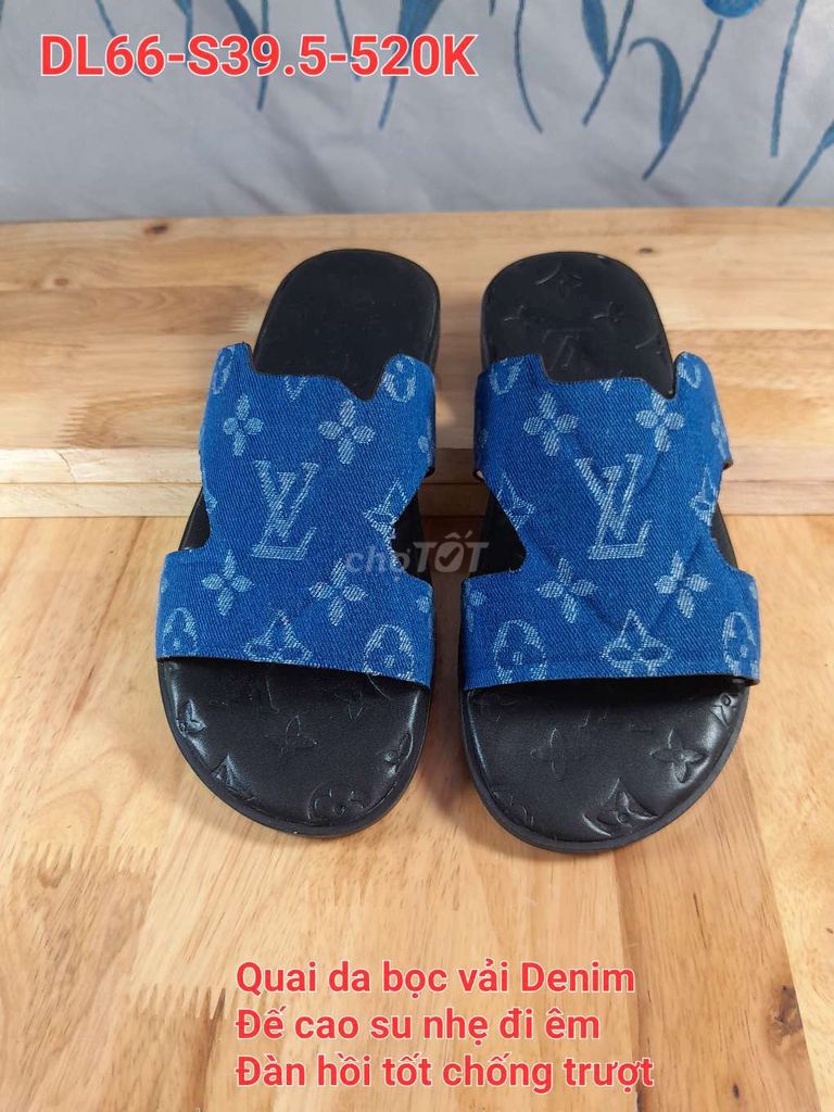 Dép LV luxury auth 2hand chính hãng size 39.5