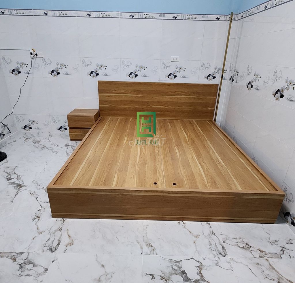 Giường ngủ Gỗ MDF Vàng gỗ 120x200cm. Mua bán Giường, chăn ga gối nệm tại Quận Bình Thạnh Tp Hồ Chí Minh được đăng bởi Nội Thất Quang Hùng TD hình 1