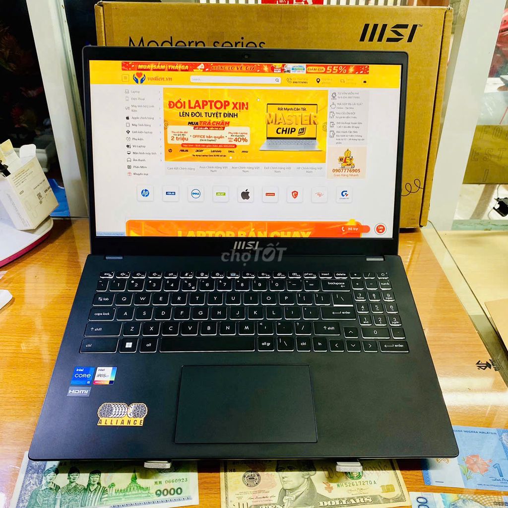 MSI Modern 15 B12MO i5-1235U-8G-512G-Win11-FullBox. Mua bán Laptop tại Quận Ninh Kiều Cần Thơ được đăng bởi Võ Diện hình 1