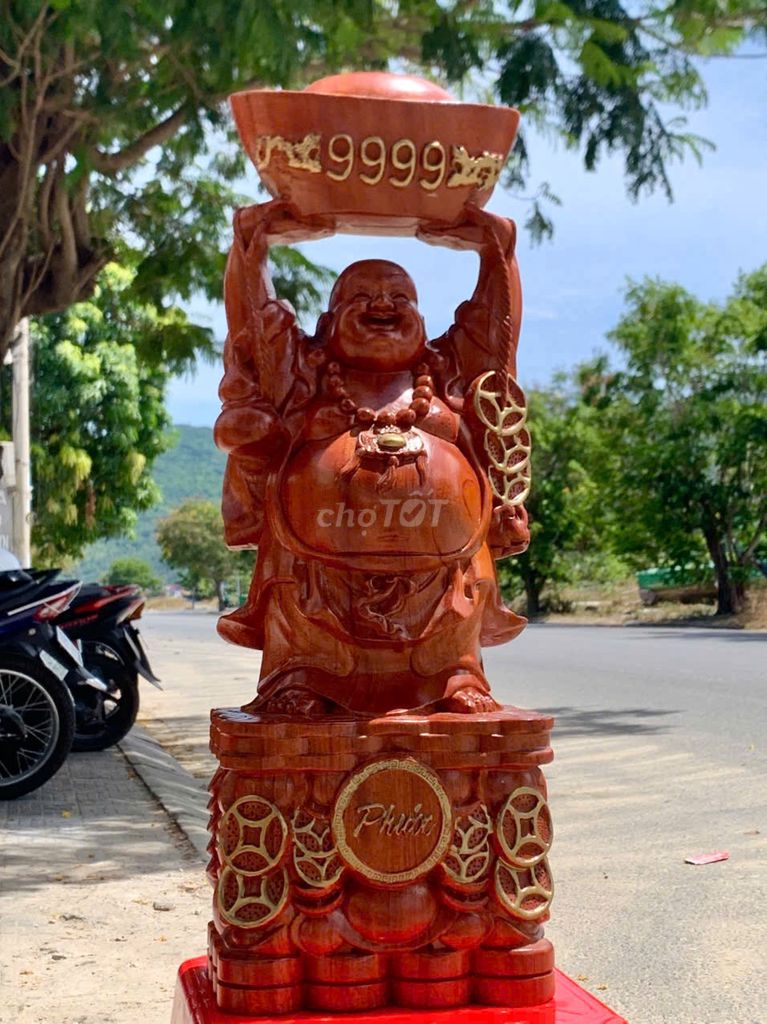 Tượng Di Lặc Gỗ Phong Thủy Phúc Lộc Thọ. Mua bán Đồ sưu tầm, đồ cổ tại Quận Sơn Trà Đà Nẵng được đăng bởi Thế Giới Đồ Cũ Đà Nẵng hình 1