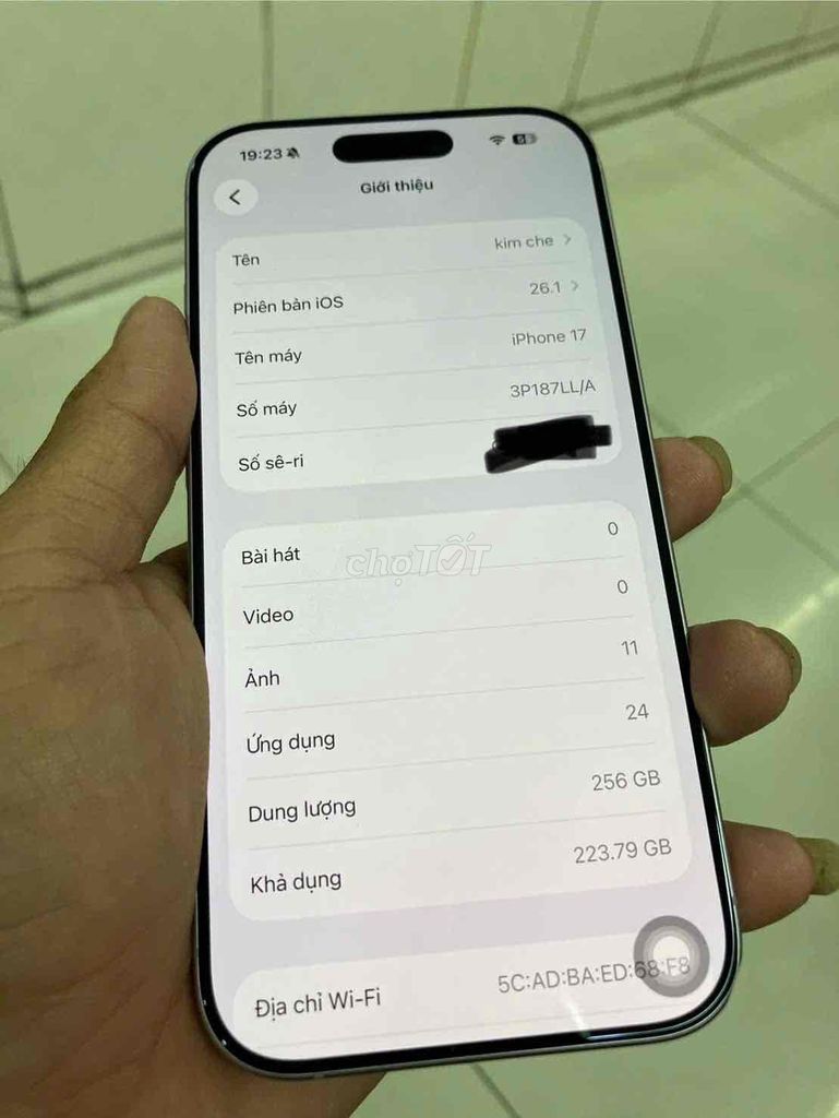 Apple iPhone 17 256GB ByBass. Mua bán Điện thoại tại Thành phố Vũng Tàu Bà Rịa - Vũng Tàu được đăng bởi Huy Daniel hình 1