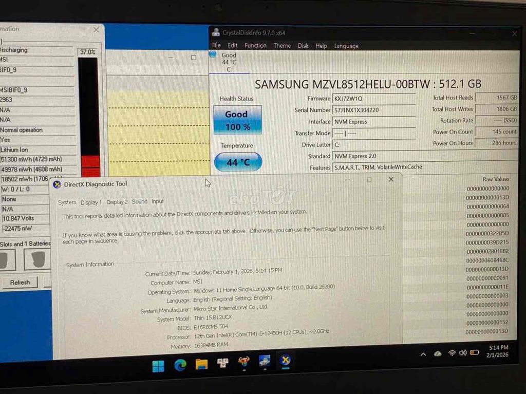 MSI Thin 15 i5-12H 16GB/512GB. Mua bán Laptop tại Quận Bình Thạnh Tp Hồ Chí Minh được đăng bởi Chí Hướng Smartphone Cs HN hình 1