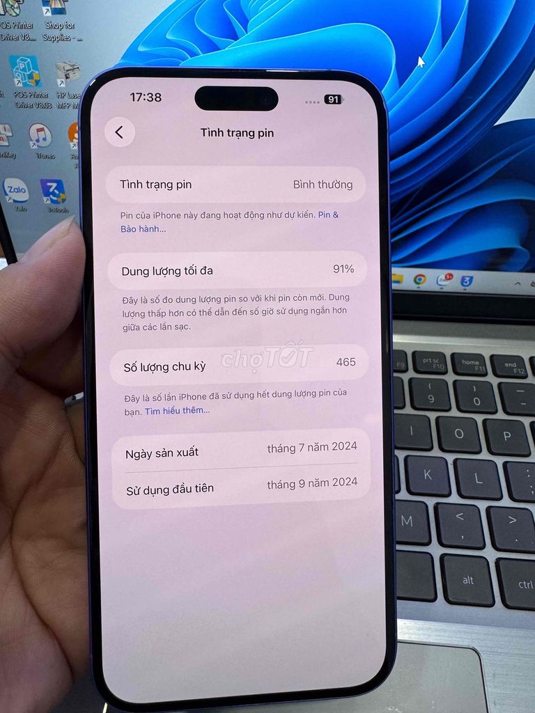 Apple iPhone 16 Plus 256GB Xanh 98%. Mua bán Điện thoại tại Quận 6 Tp Hồ Chí Minh được đăng bởi QUỐC THIÊN BÁN GÓP 0 ĐỒNG  hình 1
