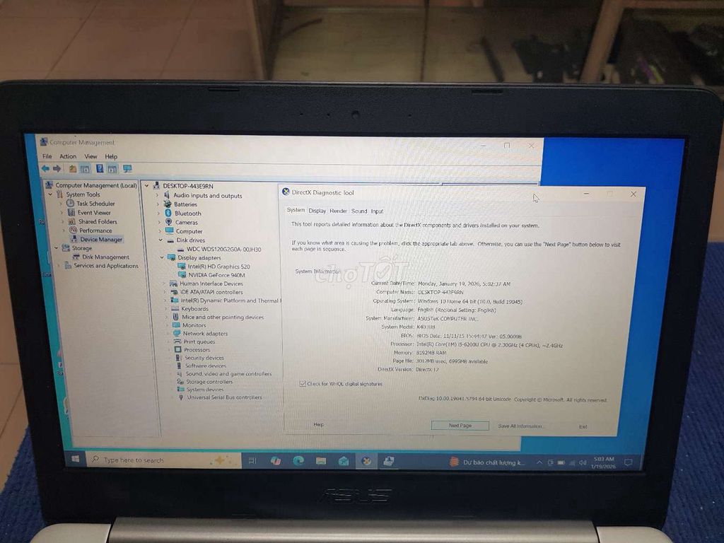 Asus K401 Intel Core i5 6200u  8GB ssd 256g 2vga. Mua bán Laptop tại Quận Tân Phú Tp Hồ Chí Minh được đăng bởi Lơi hình 1