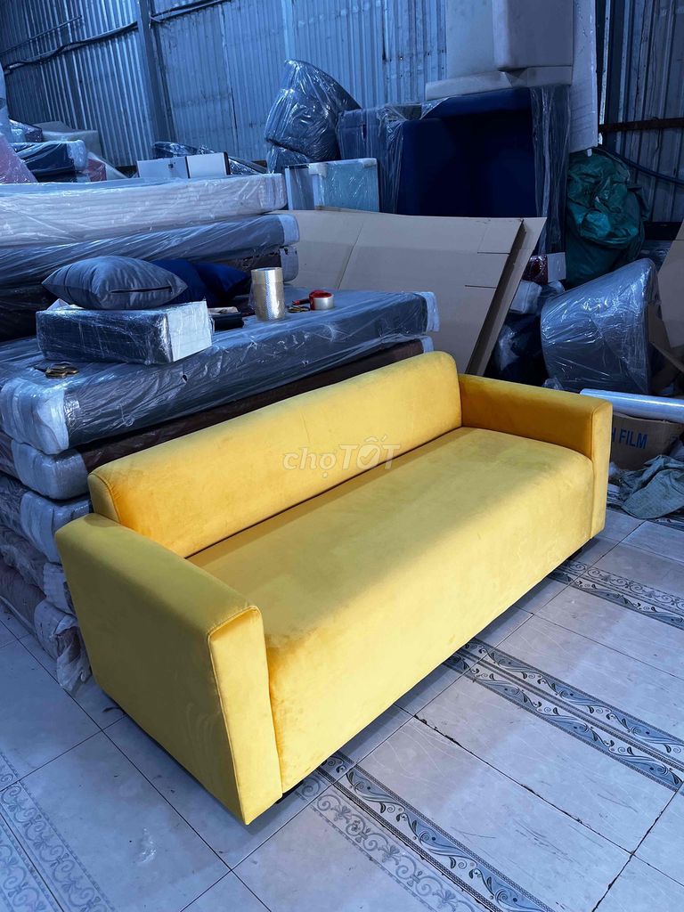 Băng Ghế Sofa Phòng Khách 1m7 Màu Vàng Sang Trọng