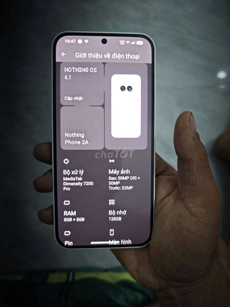 Nothing Phone 2A 128GB Trắng. Mua bán Điện thoại tại Thành phố Biên Hòa Đồng Nai được đăng bởi tuấn  hình 1