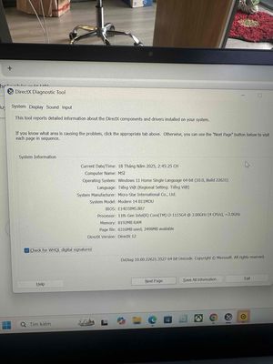 Laptop MSI14 B11MOU i3 1115G4 8/256 SSD. Mua bán Laptop tại Quận Bình Tân Tp Hồ Chí Minh được đăng bởi Bích Trâm