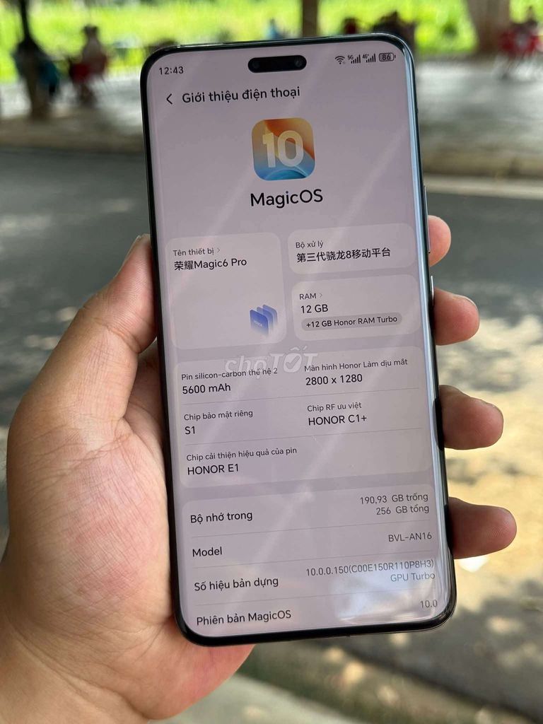 Honor Magic 6 Pro 12/256Gb. Mua bán Điện thoại tại Thành phố Buôn Ma Thuột Đắk Lắk được đăng bởi Thanh Tùng hình 1