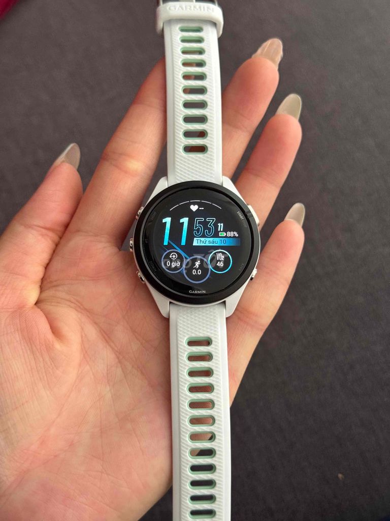 Garmin Forerunner 265s Trắng 41mm. Mua bán Thiết bị đeo thông minh tại Quận 8 Tp Hồ Chí Minh được đăng bởi Quỳnh Như hình 1