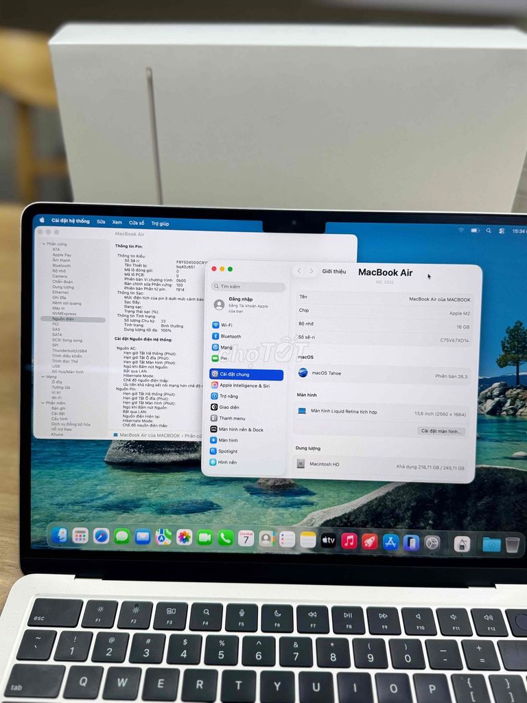 Apple Macbook Air M2 16GB/256GB BH 07/2026 Pin 100. Mua bán Laptop tại Quận Hoàng Mai Hà Nội được đăng bởi Hoàng Bách Computer hình 1
