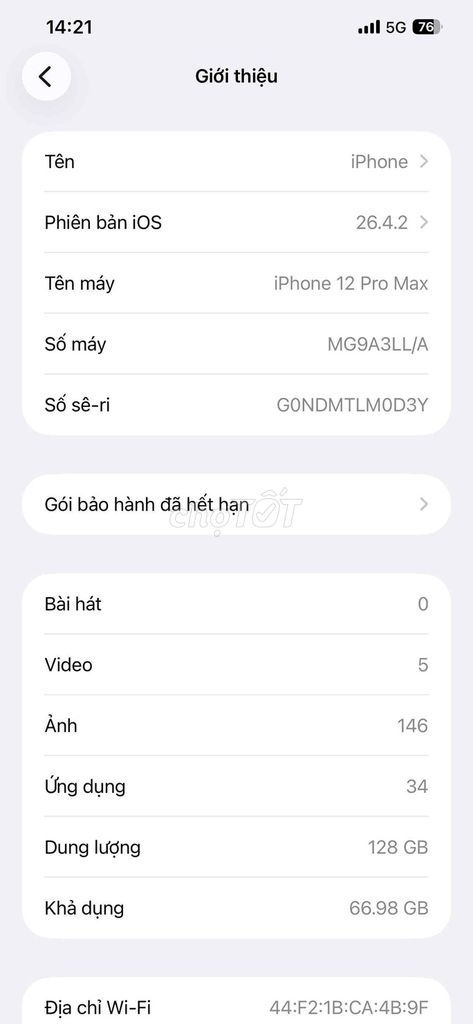 Apple iPhone 12 Pro Max 128GB Đã qua sử dụng. Mua bán Điện thoại tại Quận 12 Tp Hồ Chí Minh được đăng bởi Hồ Tôn Yên hình 1
