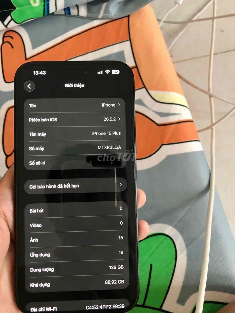 Apple iPhone 15 Plus 128GB Đen. Mua bán Điện thoại tại Thành phố Buôn Ma Thuột Đắk Lắk được đăng bởi Tonny Ty hình 1