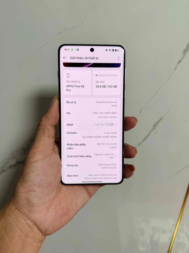 Oppo Find X8 Pro (16gb/512gb) Trắng keng nguyên zi. Mua bán Điện thoại tại Quận 6 Tp Hồ Chí Minh được đăng bởi Chuyên mua bán điện thoại laptop hình 1