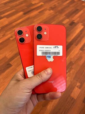 Iphone 12 mini 64g bản qte đỏ zin all máy đẹp