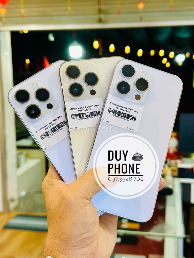 𝐈𝐏 𝟏4Pro𝐌ax 128G Vàng Gold Và Trắng  Phiên Bản 𝐋𝐎𝐂. Mua bán Điện thoại tại Thành phố Nha Trang Khánh Hòa được đăng bởi phương Duy hình 1