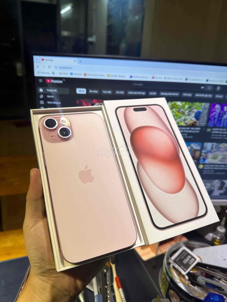 iphone 15plus vna còn bh apple pin 100% sạc ít