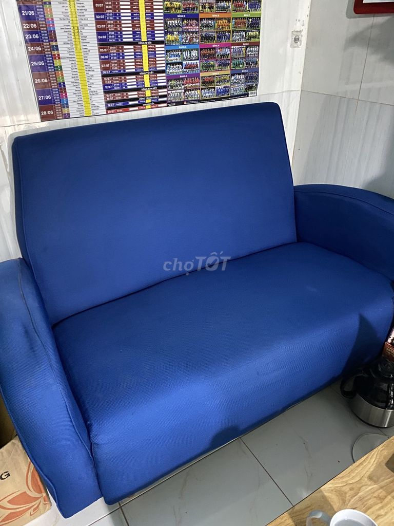 Ghế sofa Vải Xanh dương 1m2x0.8m cũ. Mua bán Bàn ghế tại Quận 7 Tp Hồ Chí Minh được đăng bởi Nguyễn nhật trường hình 1