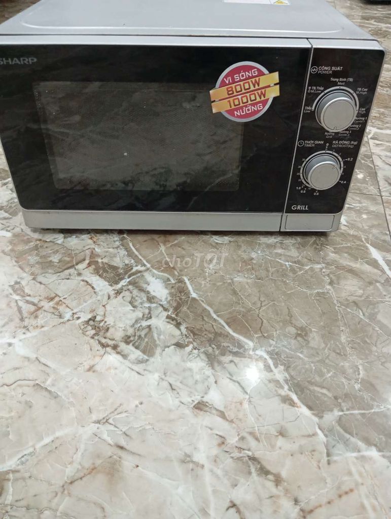 Lò vi sóng Sharp Bạc 800W Nướng. Mua bán Bếp, lò, đồ điện nhà bếp tại Quận Cẩm Lệ Đà Nẵng được đăng bởi Hai Nguyen hình 1