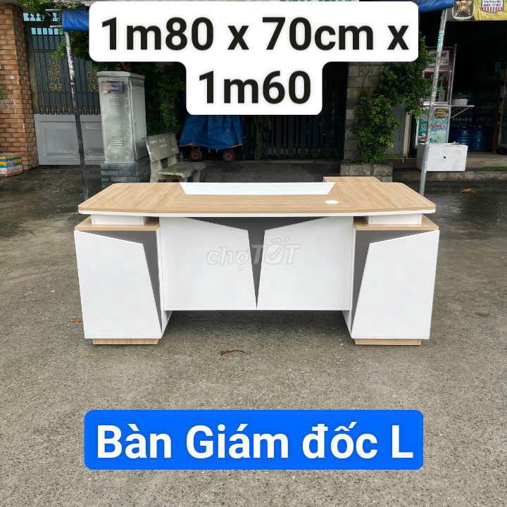 Bàn giám đốc L # bàn lãnh đạo cao cấp # bàn 1m8