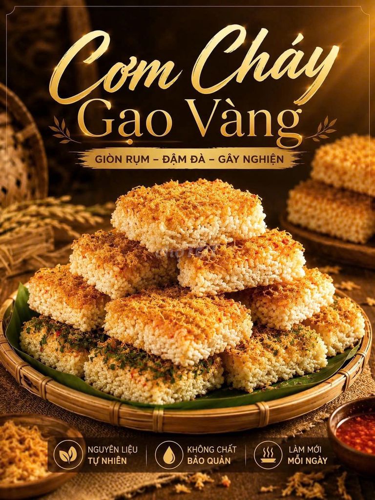 Cơm cháy chà bông 110g giòn rụm. Mua bán Đồ ăn, thực phẩm và các loại khác tại Quận Bình Tân Tp Hồ Chí Minh được đăng bởi Gạo Vàng Foods hình 1