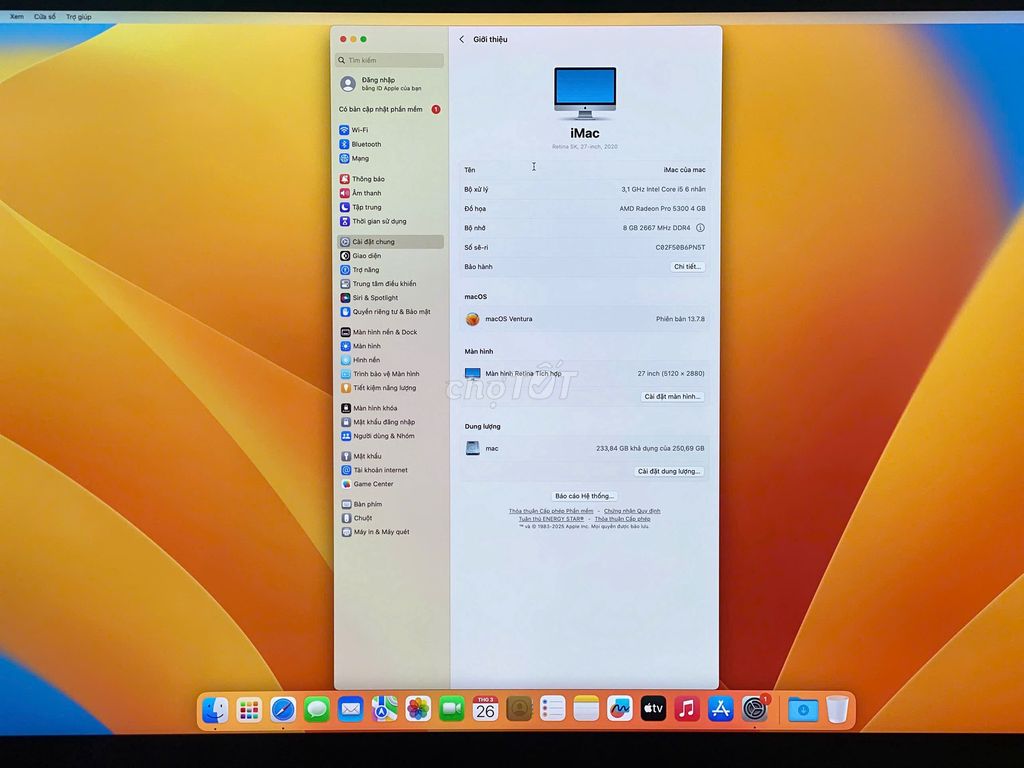 iMac 27inch 5K 2020  Core i7. Mua bán Máy tính để bàn tại Quận 10 Tp Hồ Chí Minh được đăng bởi MACVN hình 1