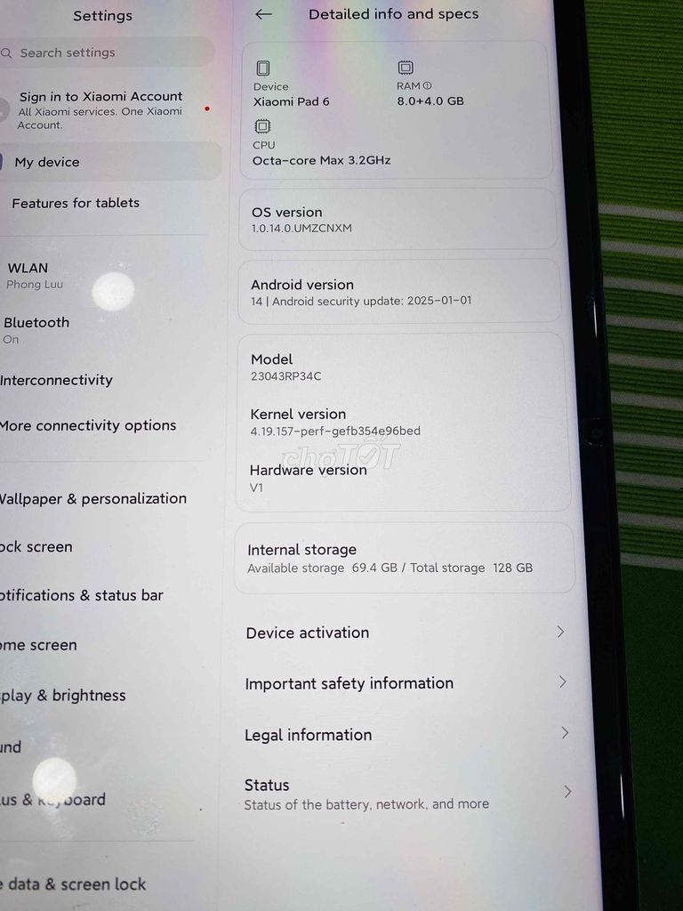 Cần bán máy tính bảng Xiaomi Pad 6 8G/128GB
