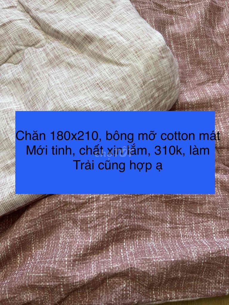 Chăn cotton bông mỡ êm mới tặng được luôn (1.8x2.2