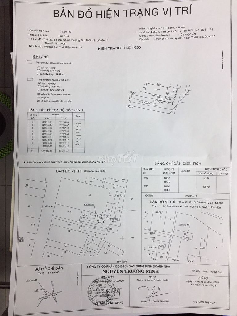 Chính chủ bán nhà cấp 4 SHR, 1/ TTH6 P. tân thới hiệp, quận 12