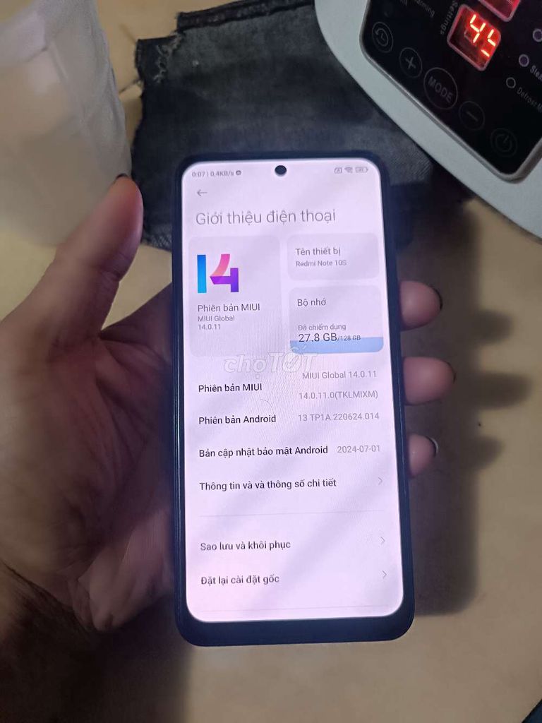 Xiaomi Redmi Note 10S 128GB 8GB Tím Like New. Mua bán Điện thoại tại Thành phố Thủ Đức Tp Hồ Chí Minh được đăng bởi Ngọc hình 1